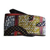 Reversible Wrap Belt, Obi Belt - Horseshoe African Print