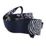 Waist-Defined Tie Belt, Reversible Obi Belt - Black African Print