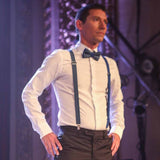 Noeud Papillon Et Bretelles - Bleu Marine Shweshwe