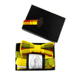 Noeud Papillon Et Bretelles - Jaune Madras