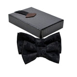 Father And Son Bow Ties - Black Chinese Brocade