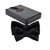 Nœuds Papillon Père-Fils - Noir Brocart Chinois