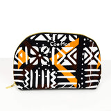 étui pour produits de maquillage, de toilette coloré en tissu bogolan