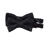 Father And Son Bow Ties - Black Chinese Brocade