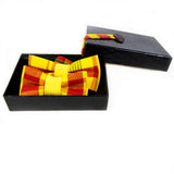 Father And Son Bow Ties - Yellow And Red Plaid Madras