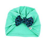 Bonnet Turban Bébé - Noeud Turquoise