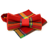 Pocket Square - Red And Yellow Plaid Madras