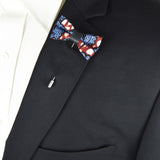 Lapel Pin - African Print Recycled Leather Bow Tie