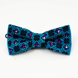 Noeud Papillon Turquoise, Mauve Et Noir