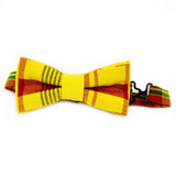 Father And Son Bow Ties - Yellow And Red Plaid Madras