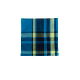 Bow Tie And Pocket Square - Blue Plaid Madras
