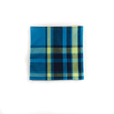 Reversible Pocket Square - Blue Plaid Madras