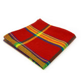 Pocket Square - Red And Yellow Plaid Madras
