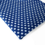 Pocket Square - Navy Blue White Bubles Shweshwe