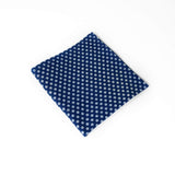 Pocket Square - Navy Blue White Bubles Shweshwe