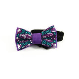 Boy Bow Tie - Purple Cowrie African Print