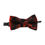 boucle noeud papillon enfant noir avec dragon rouge