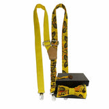 Noeud Papillon Et Bretelles - Jaune Shweshwe