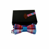 Noeud Papillon Rose À Carreaux - Madras