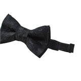 Father And Son Bow Ties - Black Chinese Brocade