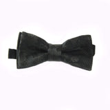 Black Flower Bow Tie-Chinese Brocade
