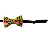 Boy Bow Tie-Pink Bright Foliage African Print Print