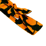 Bow Tie Headband - Orange And Green African Print