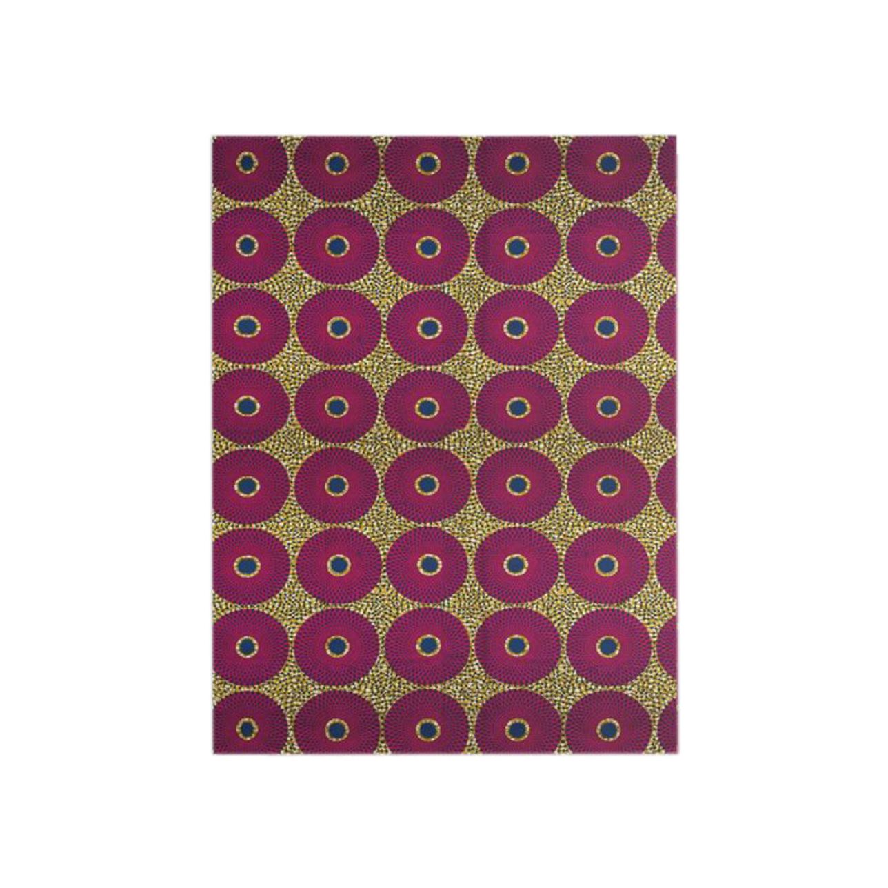 Papier d'Emballage Cadeau - Pagne Wax Rose Bleu