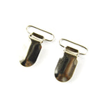 Pair Of Metal Clips For Suspenders And Pacifier Clips