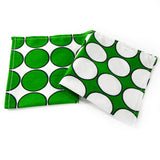 Mouchoir De Poche - Pois Vert Blanc Pagne Africain Wax