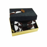 Noeud Papillon Cuir Recyclé - Pois Brun Et Blanc Pagne Wax