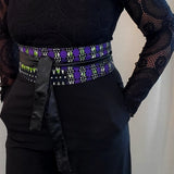 Ceinture Obi - Mauve et Vert