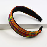 Bow Headband - Red And Yellow Plaid Madras