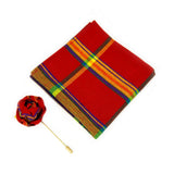 Pocket Square - Red And Yellow Plaid Madras