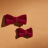 Father And Son Bow Ties set - Red Velvet