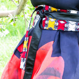 Colorful Obi Belt - Yellow, Red And White