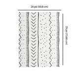 Gift Wrapping Paper - White Black Striped
