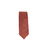 Tie - Red With Fine White Leaves