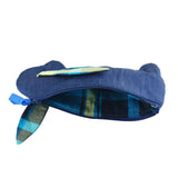 Pencil Case - Denim And Blue Plaid madras