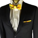 Noeud Papillon Et Foulard Pochette - Jaune Shweshwe