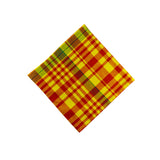 Reversible Pocket Square - Red & Yellow Plaid Madras