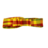 Bandeau Torsadé - Jaune Rouge Madras