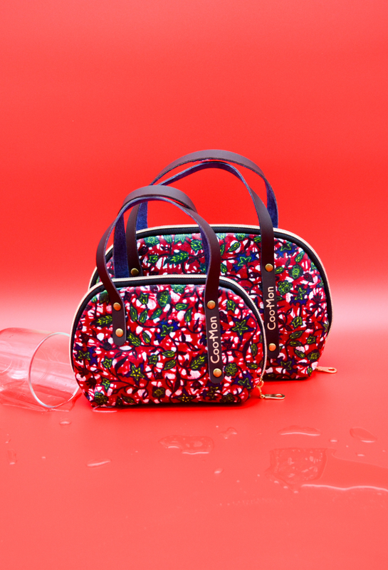 Handbags handmade in Montreal with waterproof African print