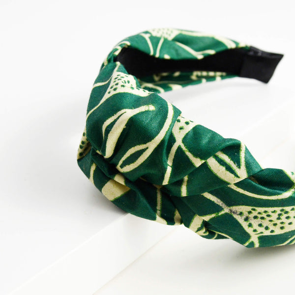handcrafted green headband 