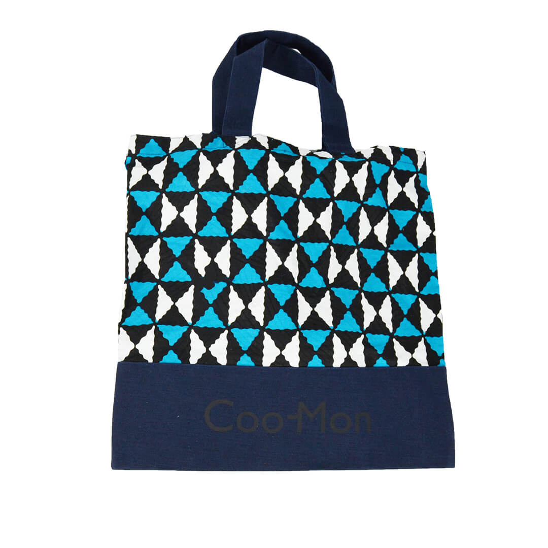 Sac réutilisable pour les courses et le marché - bleu, blanc, noir