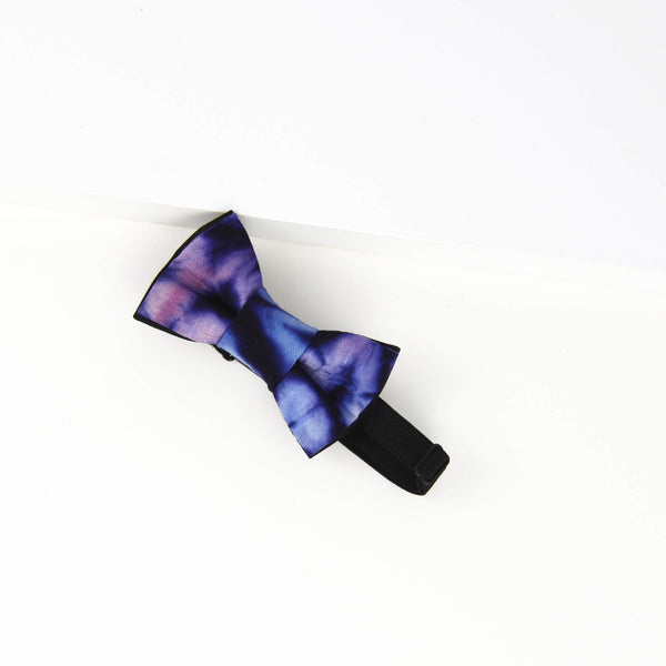 Father-Son tie dye Bow Ties - Blue & white