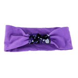 Running headband with removable knot - purple