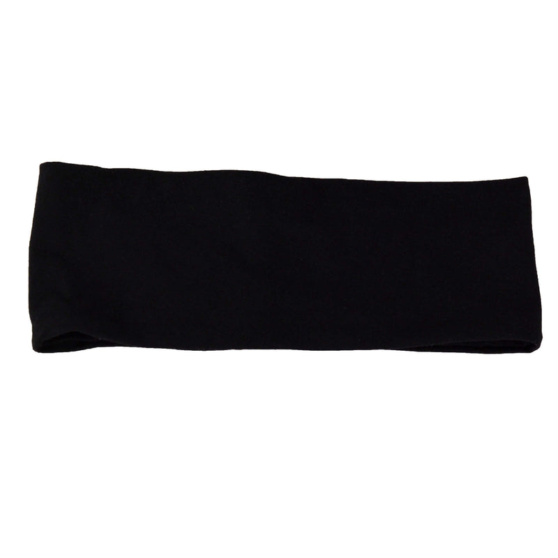 Running headband with removable knot - black