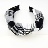 black and white plaid must have plaid knot headband