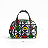Pink Belt Bag with Green Leaves and Yellow Flowers - Chita Fabric